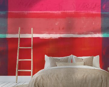 Modernes abstraktes Bild in Rosa, Orange und Violett. Rothko inspiriert