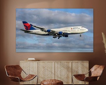 Delta Airlines Boeing 747-400 jumbojet.