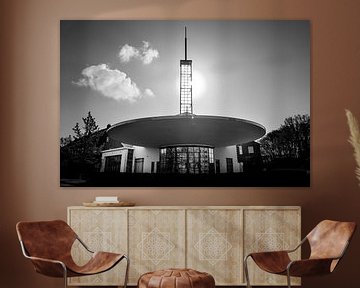 Station de pompage Flying Saucer noir et blanc - Nijmegen sur PIX STREET PHOTOGRAPHY