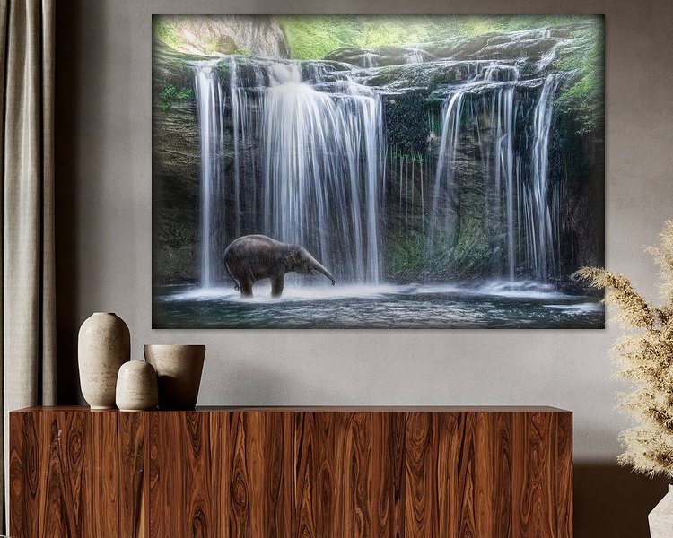 Voorbeeld van het werk in een kamer