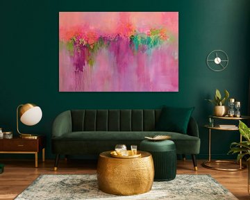Rosy Hues Infinity van Abstract Schilderij