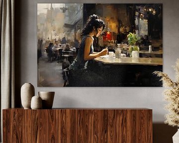 Vrouw in een café van ARTemberaubend