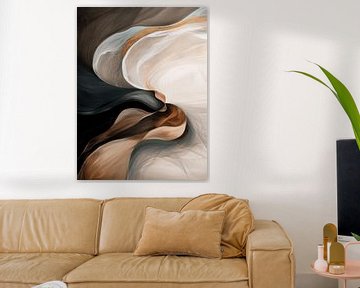 Modern abstract in earth tones by Japandi Art Studio