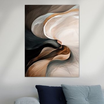 Modern abstract in aardetinten van Japandi Art Studio