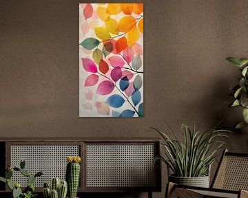 Bunte Blätter helle Farben stehendes Panorama von TheXclusive Art