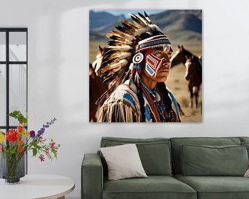 Realistic Native American Art 32 van Johanna's Art