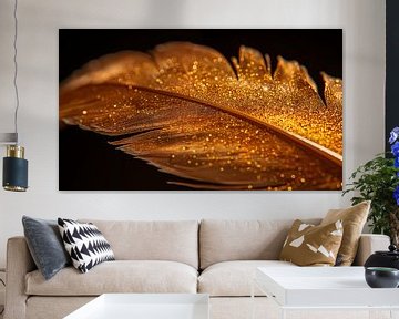 Panorama der goldenen Federn von TheXclusive Art