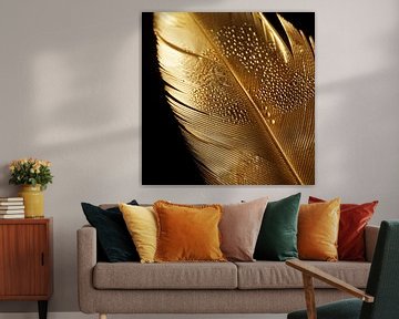Goldene Feder Porträt von TheXclusive Art