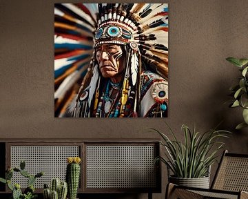 Realistic Native American Art 18 van Johanna's Art