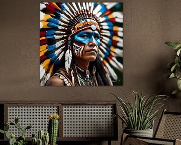 Realistic Native American Art 16 van Johanna's Art