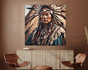 Realistic Native American Art 9 van Johanna's Art