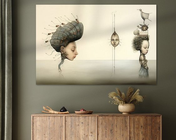 Voorbeeld van het werk in een kamer