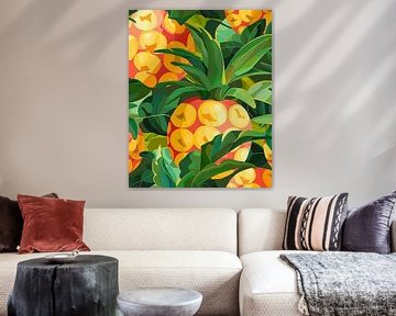 Ananas tropicaux sur Vlindertuin Art