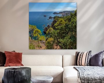 Mirador de Tossa de Mar, rocky coastline, Tossa de Mar by Rene van der Meer