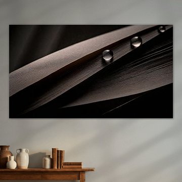 Regendruppels met patroon