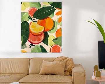 Zonovergoten Citrusfantasie van Vlindertuin Art