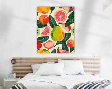 Tropische Fruitmix van Vlindertuin Art