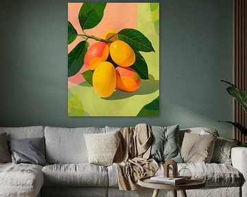 Pastelkleurige Mango’s van Vlindertuin Art