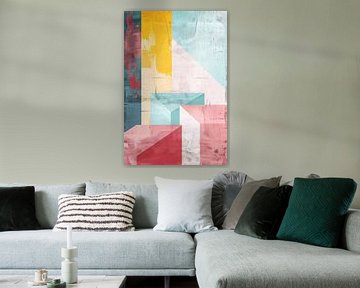 Modern Composition in Pastel by Vlindertuin Art