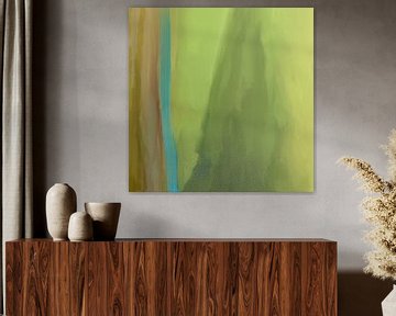 Abstract groen veld van Tatiana  De La Fuente