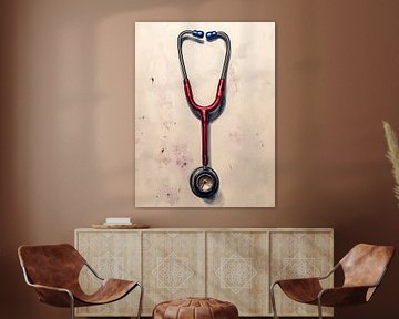 Red Stethoscope by Luc de Zeeuw