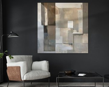 Abstract in taupe and brown by Bert Nijholt