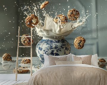 Delft Blue Milk Jug with Cookies by Studio Ypie