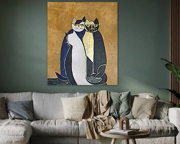 Trois chats sur Rita Tielemans Kunst