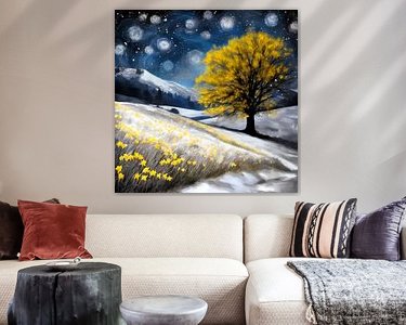 Voorbeeld van het werk in een kamer