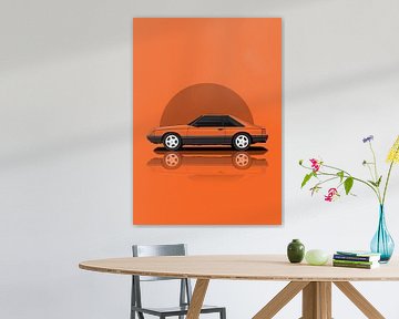 Art 1979 Ford Mustang Cobra orange by D.Crativeart