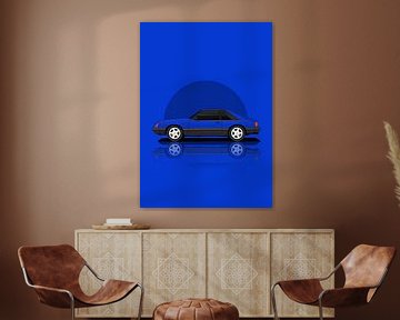 Art 1979 Ford Mustang Cobra bleu sur D.Crativeart