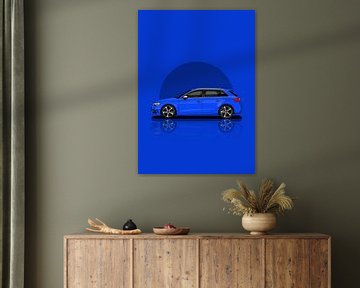 Kunstwagen Audi RS3 blau von D.Crativeart