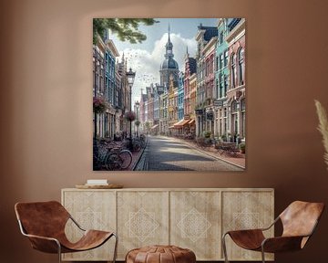 Leeuwarden fantasy street 1 by Yvonne van Huizen