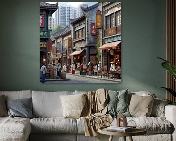 Chinese alley by Yvonne van Huizen