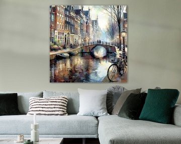 Amsterdams Grachtje 2 by Yvonne van Huizen
