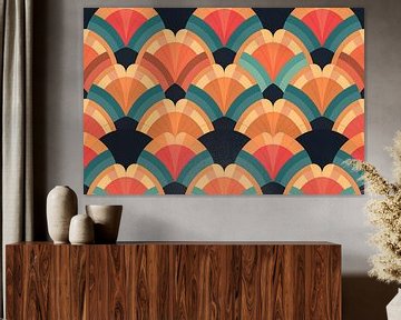 Retro wallpaper in the vintage art style of the 1970s by Animaflora PicsStock