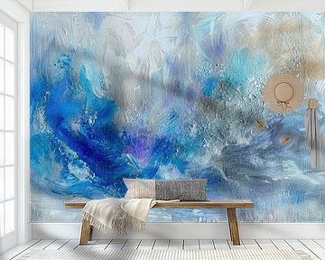 Blue Abstract Painting - Mystical Sea and Tranquility