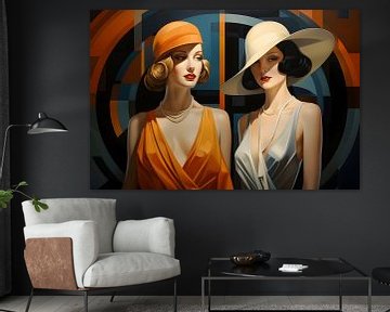 Deux dames dans un style Art déco intemporel sur Skyfall