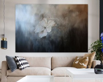 Bloem in wabi-sabi stijl van Japandi Art Studio