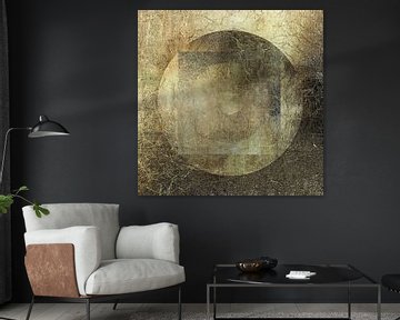 Modern Abstract in minimalisme. Goud, beige, brons. 7 van Alie Ekkelenkamp