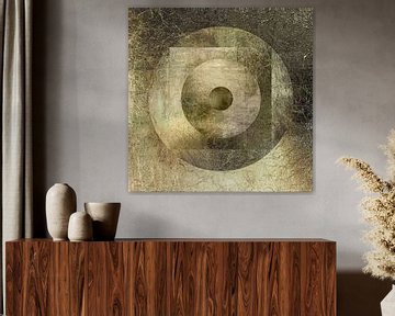 Abstrait moderne dans le minimalisme. Or, argent, bronze. 6 sur Alie Ekkelenkamp