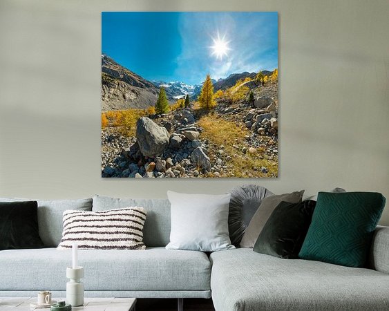 Voorbeeld van het werk in een kamer