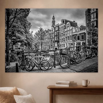 AMSTERDAM Bloemgracht zwart en wit van Melanie Viola