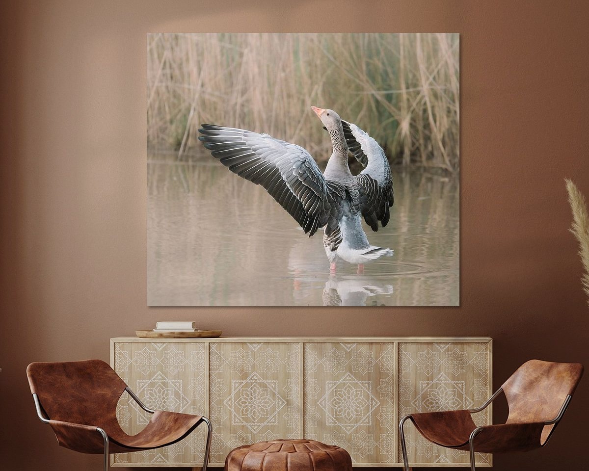 Voorbeeld van het werk in een kamer