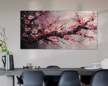 Cherry Blossom Serenade 1 van Lisa Maria Digital Art