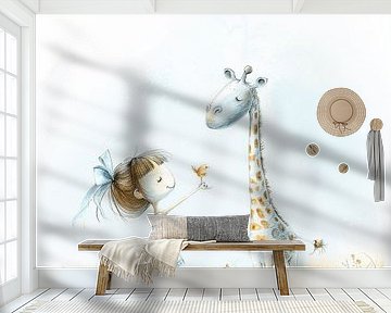 Meisje en de Giraffe - 1 | Kinderkamer van Karina Brouwer