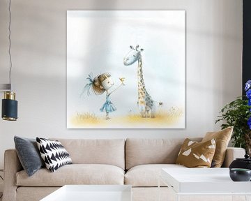 Das Mädchen und die Giraffe - 1 | Kinderzimmer von Karina Brouwer