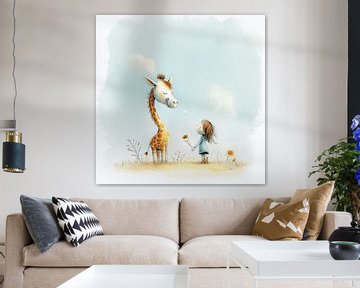 Girl and the Giraffe - 4 | Children's room by Karina Brouwer