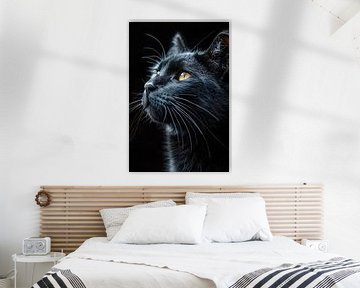 schwarze Katze von PixelPrestige