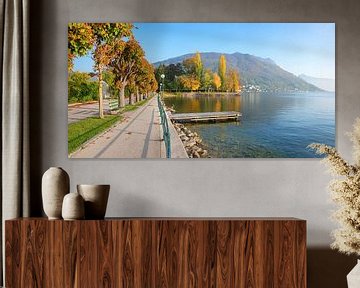 meerpromenade Traunsee, toeristenplaats Gmunden, herfstzeeën van SusaZoom